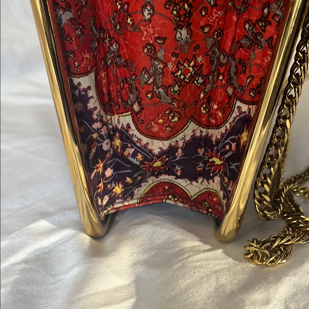 Vintage Robert Bestien purse,Elegant Gold and Red Women's Bag - Picture 9 of 16